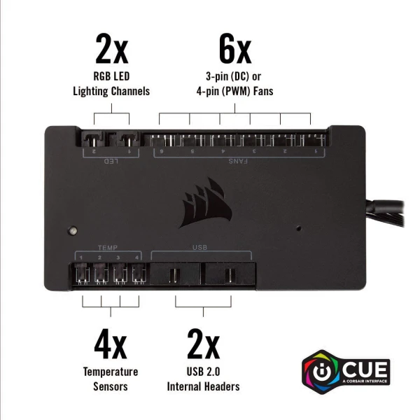 CORSAIR iCUE Commander PRO Smart RGB Lighting and Fan Speed Controller CORSAIR iCUE Commander PRO Smart RGB Lighting and Fan Speed Controller