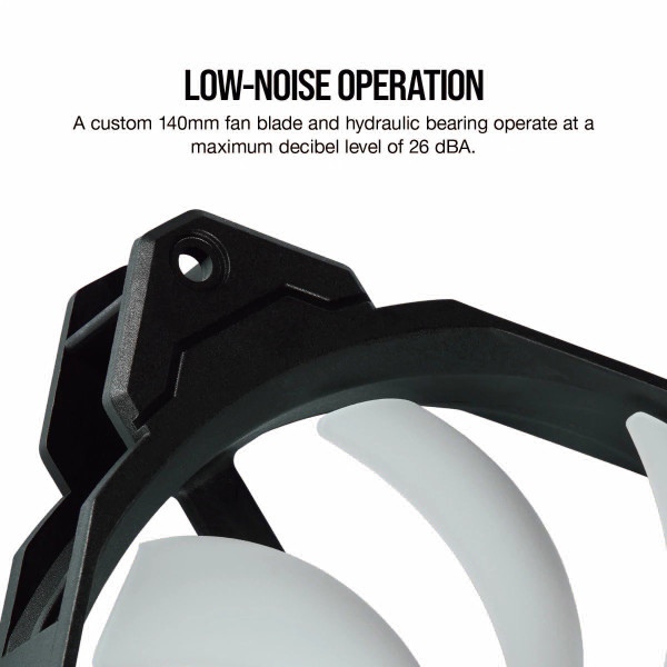CORSAIR iCUE SP140 RGB PRO FAN KIT 2X140MM - BLACK - كورسير مراوح CORSAIR iCUE SP140 RGB PRO FAN KIT 2X140MM - BLACK - كورسير مراوح