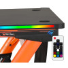 MeeTion MT-DSK20 RGB LED light Pc Computer Gaming Desk - Black/Orange