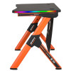 MeeTion MT-DSK20 RGB LED light Pc Computer Gaming Desk - Black/Orange