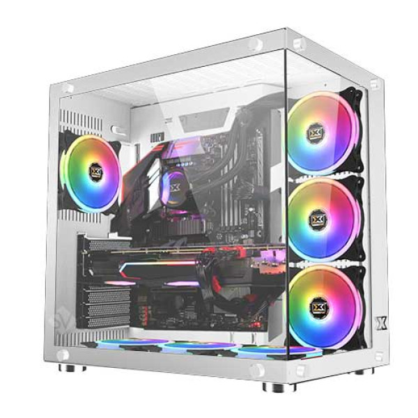 XIGMATEK AQUARIUS PLUS 7 RGB FAN CASE MID TOWER - White