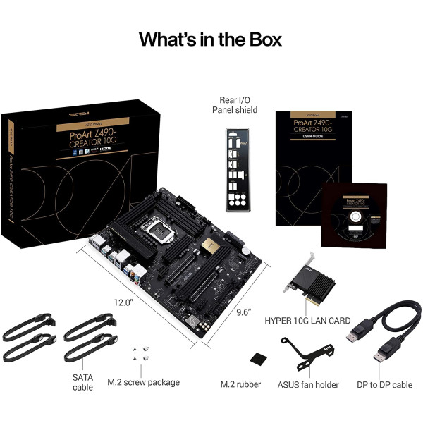 ASUS ProArt Z490-CREATOR 10G Intel® Z490 LGA 1200 ATX Motherboard - Thunderbolt™ 3 Type-C ASUS ProArt Z490-CREATOR 10G Intel® Z490 LGA 1200 ATX Motherboard - Thunderbolt™ 3 Type-C