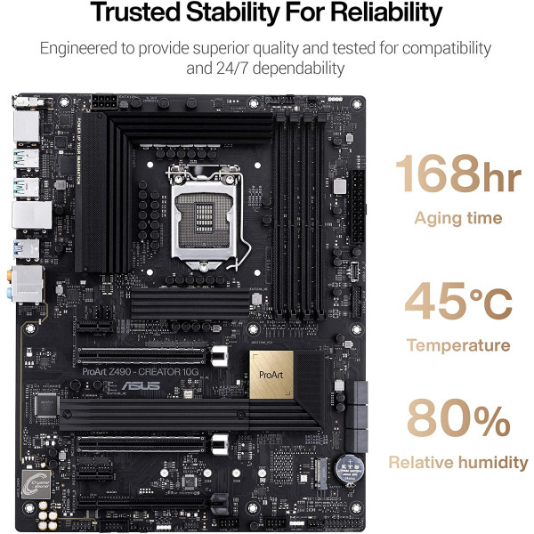 ASUS ProArt Z490-CREATOR 10G Intel® Z490 LGA 1200 ATX Motherboard - Thunderbolt™ 3 Type-C ASUS ProArt Z490-CREATOR 10G Intel® Z490 LGA 1200 ATX Motherboard - Thunderbolt™ 3 Type-C