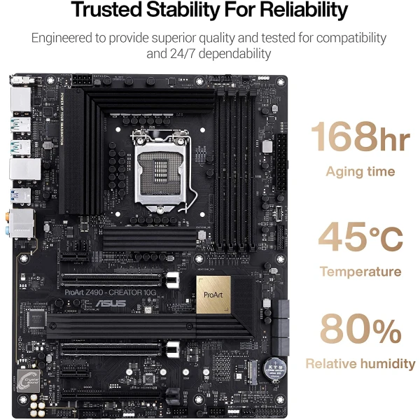 ASUS ProArt Z490-CREATOR 10G Intel® Z490 LGA 1200 ATX Motherboard - Thunderbolt™ 3 Type-C ASUS ProArt Z490-CREATOR 10G Intel® Z490 LGA 1200 ATX Motherboard - Thunderbolt™ 3 Type-C