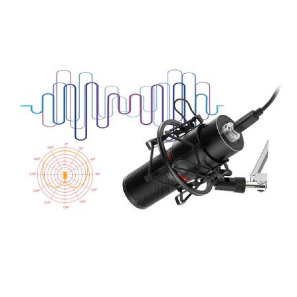 REDRAGON BLAZAR Gaming Stream Microphone - USB - BLack REDRAGON BLAZAR Gaming Stream Microphone - USB - BLack