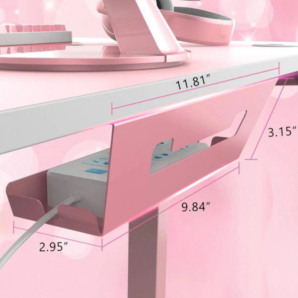 EUREKA ERGONOMIC VENUS GAMING DESK-PINK