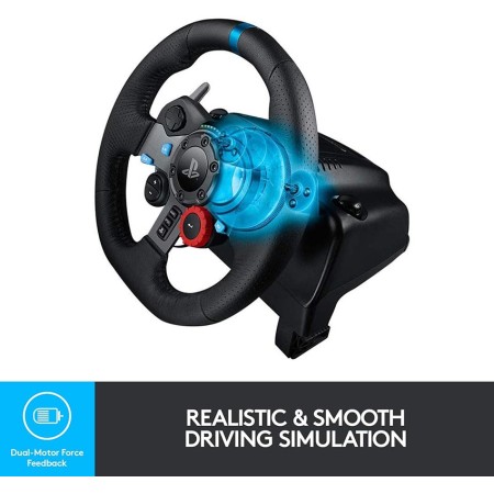 عجلة القيادة Logitech G29 Driving Force, دواسات معدنية ثلاثية للتحكم بدقة في السرعة والكبح والقابض, متوافقة مع PC، PS3، PS4، PS5 عبر برنامج Logitech G HUB عجلة القيادة Logitech G29 Driving Force, دواسات معدنية ثلاثية للتحكم بدقة في السرعة والكبح والقابض, متوافقة مع PC، PS3، PS4، PS5 عبر برنامج Logitech G HUB