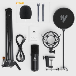 ماونو AU-A04 مايك احترافي مع ستاند ماونو AU-A04 مايك احترافي مع ستاند