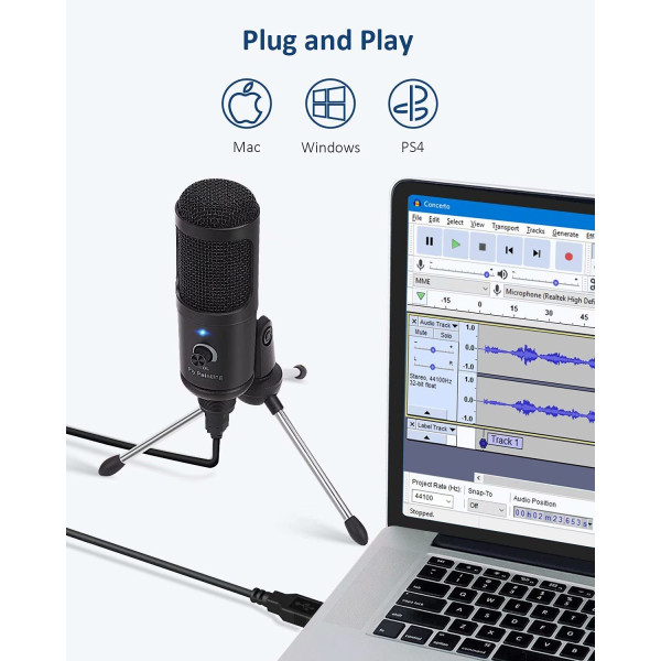 Piy Painting Recording Microphone for Podcasting, Gaming, Streaming - مايك مع ترايبود Piy Painting Recording Microphone for Podcasting, Gaming, Streaming - مايك مع ترايبود