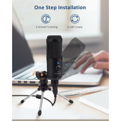 Piy Painting Recording Microphone For Podcasting, Gaming, Streaming - مايك مع ترايبود Piy Painting Recording Microphone For Podcasting, Gaming, Streaming - مايك مع ترايبود