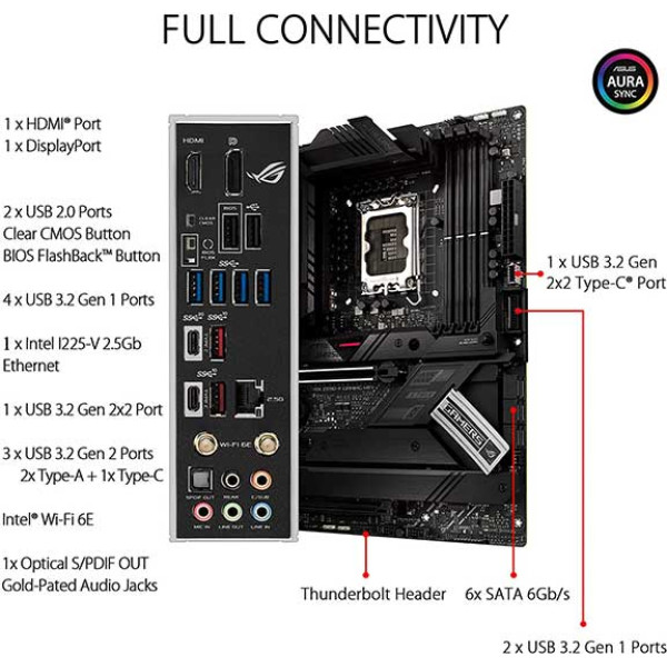 ASUS ROG Strix Z690-F Gaming WiFi 6E LGA1700(Intel 12th Gen) ATX Gaming Motherboard ASUS ROG Strix Z690-F Gaming WiFi 6E LGA1700(Intel 12th Gen) ATX Gaming Motherboard