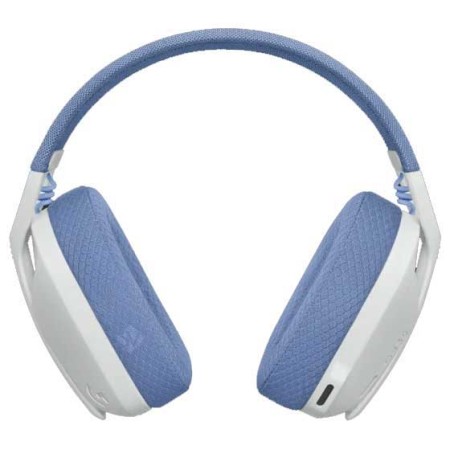 سماعة رأس لاسلكية LOGITECH G435, اتصال لاسلكي Bluetooth, ميكروفون مدمج, بطارية تدوم حتى 18, متوافقة مع مختلف المنصات - أبيض