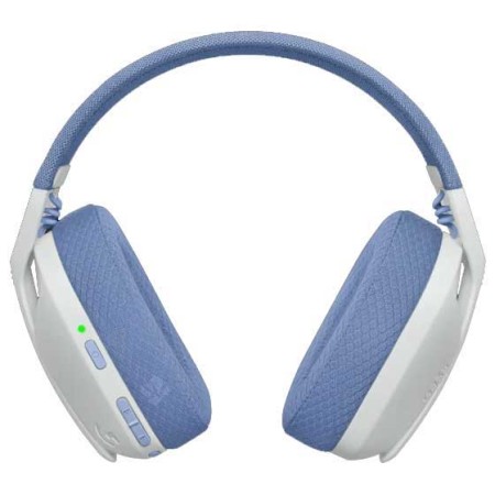 سماعة رأس لاسلكية LOGITECH G435, اتصال لاسلكي Bluetooth, ميكروفون مدمج, بطارية تدوم حتى 18, متوافقة مع مختلف المنصات - أبيض