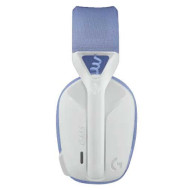 WHITE FRIDAY OFFERS - LOGITECH G435 Headset, Bluetooth, Built-in mic, up to 18 hours battary, work with multiple platforms - White / Lilac