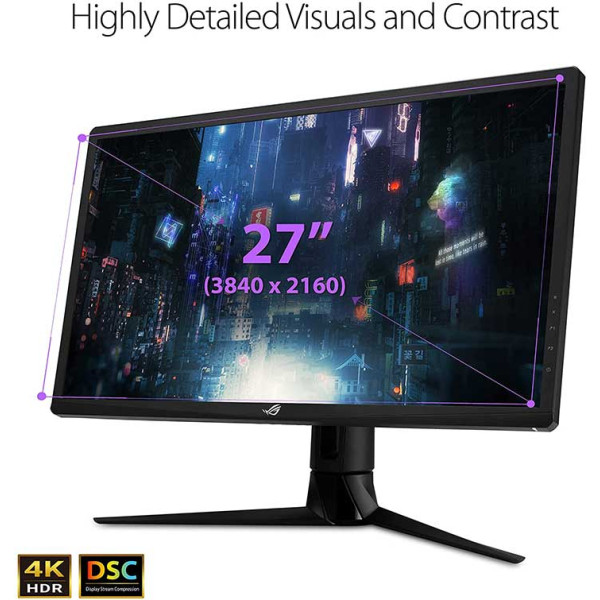 ASUS ROG Strix 27 4K HDR 144Hz DSC Monitor (XG27UQR) - UHD (3840 x 2160), IPS, 1ms, DisplayHDR 400,G-SYNC Compatible ASUS ROG Strix 27 4K HDR 144Hz DSC Monitor (XG27UQR) - UHD (3840 x 2160), IPS, 1ms, DisplayHDR 400,G-SYNC Compatible