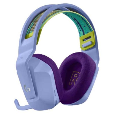 Wireless Gaming Headset  Logitech G733 LIGHTSPEED ,LIGHTSYNC RGB ,up to 29 hour ,Lightweight design ,Detachable microphon - LILAC
