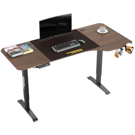 طاولة ألعاب تويستد مايندز على شكل حرف T - ارتفاع قابل للتعديل بشكل كهربائي  - Twisted Minds T Shaped Electric Gaming Desk Table