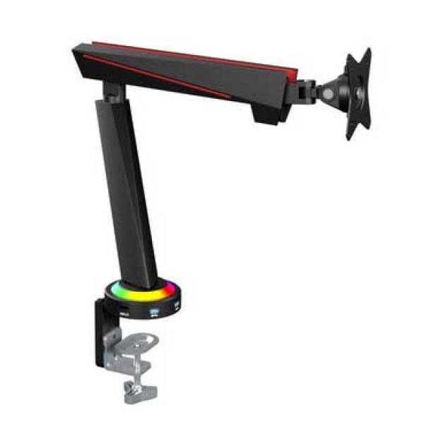 Twisted Minds 17-32 Single Monitor Pro Gaming RGB Desk Mount - Adjustable Die-Cast Aluminum Gas Spring With USB 3.0 Twisted Minds 17-32 Single Monitor Pro Gaming RGB Desk Mount - Adjustable Die-Cast Aluminum Gas Spring With USB 3.0