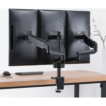 Twisted Minds Triple Monitor ARM Aluminum Desk Full Motion Adjustable With USB 3.0 (17 inch -27 inch ) Twisted Minds Triple Monitor ARM Aluminum Desk Full Motion Adjustable With USB 3.0 (17 inch -27 inch )
