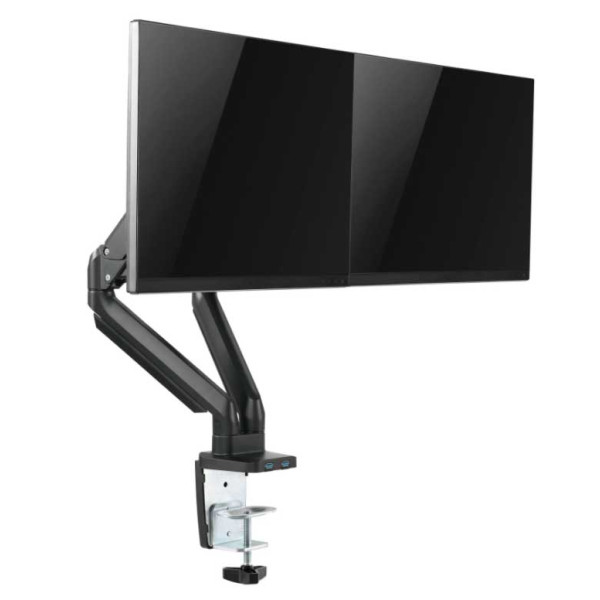 Twisted Minds Dual Aluminum Monitor Arm with USB 3.0 Ports - [ 17inch - 32inch ]