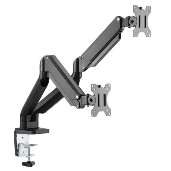 Twisted Minds Dual Aluminum Monitor Arm with USB 3.0 Ports - [ 17inch - 32inch ]