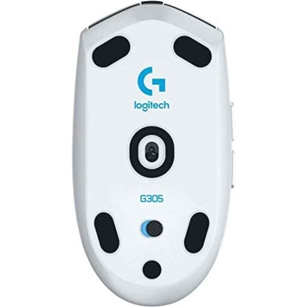 LOGITECH G305 LIGHTSPEED Wireless Gaming Mouse, HERO optical sensor with up to 12,000 DPI, 6 buttons,1000 Hz Polling Rate, 99g - WHITE
