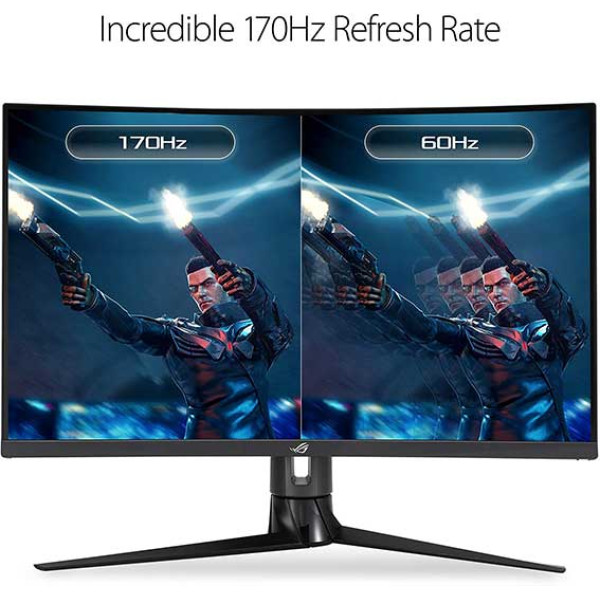اسوس 31.5 بوصة ار او جي ستريكس QHD - هيرتز 170 شاشة منحنية للالعاب اسوس 31.5 بوصة ار او جي ستريكس QHD - هيرتز 170 شاشة منحنية للالعاب