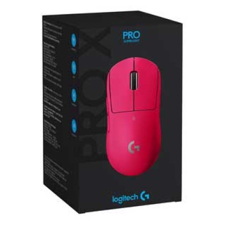 فأرة العاب لاسلكية احترافية  Logitech G Pro X Superlight، مستشعر HERO 25K بدقة تصل إلى 25,600 DPI، وعمر تشغيل يصل إلى 70 ساعة - أرجواني