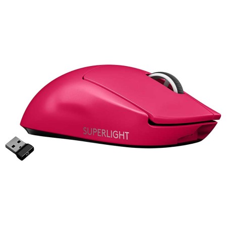 فأرة العاب لاسلكية احترافية  Logitech G Pro X Superlight، مستشعر HERO 25K بدقة تصل إلى 25,600 DPI، وعمر تشغيل يصل إلى 70 ساعة - أرجواني