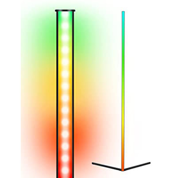Corner Floor Lamp RGB Lights With Touch Remote 130cm اضاءة ديكور زاوية مع جهاز تحكم عن بعد