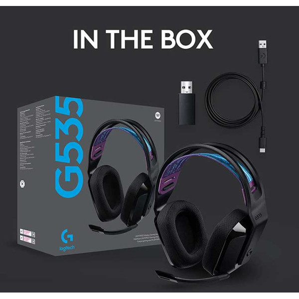 Logitech G535 Lightspeed Wireless Gaming Headset for Pc - Ps4 - Ps5 - Black Logitech G535 Lightspeed Wireless Gaming Headset for Pc - Ps4 - Ps5 - Black