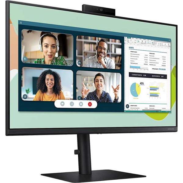 Samsung 24  FHD (1080p) 75Hz - IPS - Speakers  Monitor WITH 2.0 WebCam