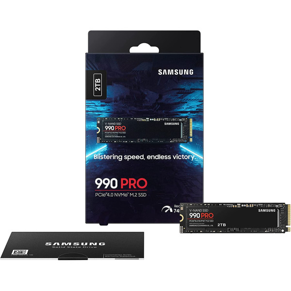 SAMSUNG 990 PRO SSD 2TB PCIe 4.0 M.2 NVMe Internal Solid State Drive up to 7450mb/s SAMSUNG 990 PRO SSD 2TB PCIe 4.0 M.2 NVMe Internal Solid State Drive up to 7450mb/s