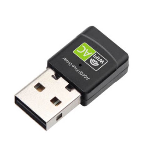 لاقط شبكة واي فاي مزدوج الموجة - محول USB صغير واي فاي بسرعة 600 ميجابت في الثانية ثنائي النطاق 2.4 جيجا هرتز + 5 جيجا هرتز برنامج تشغيل مجاني