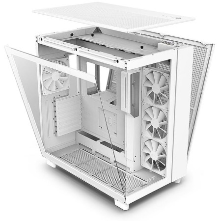 NZXT H9 Flow Mid Tower Airflow Case - 4 FANs Without RGB- White