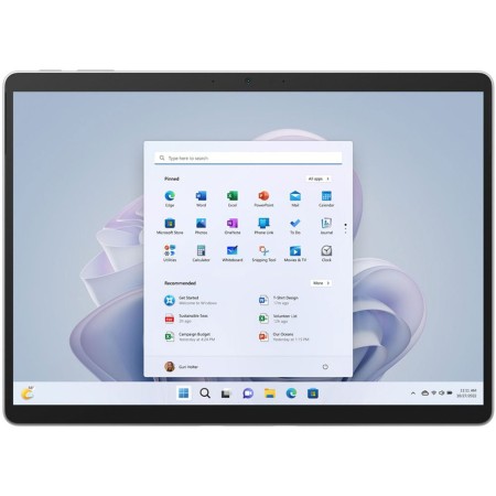MICROSOFT SURFACE PRO 9 12th i5 1235U, 8GB RAM,SSD 256GB,13 PIXELSENSE 2880 × 1920 TOUCH DISPLAY ,WIN 11 - PLATINUM - مايكروسوفت سيرفيس برو 9