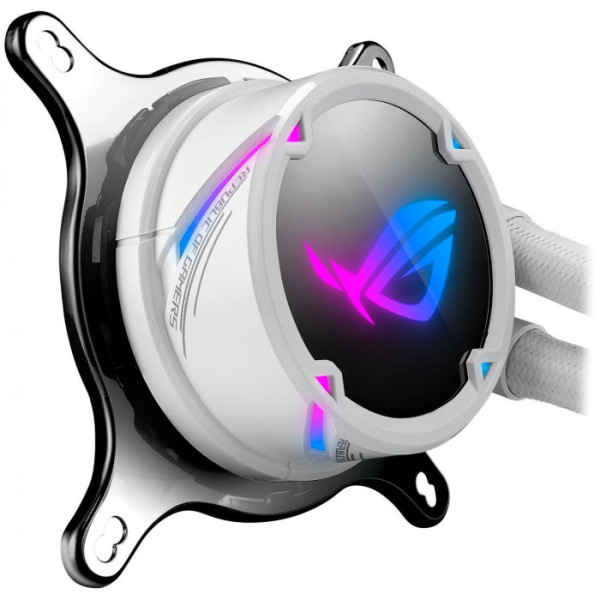 ASUS ROG STRIX LC240 WHITE EDITION RGB 120MM LIQUID COOLER -AURA -أسوس روج ستريكس مبرد مائي أبيض ASUS ROG STRIX LC240 WHITE EDITION RGB 120MM LIQUID COOLER -AURA -أسوس روج ستريكس مبرد مائي أبيض