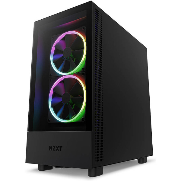 NZXT H5 ELITE ATX Mid Tower Gaming Case 2x Fans 140m RGB - Black NZXT H5 ELITE ATX Mid Tower Gaming Case 2x Fans 140m RGB - Black