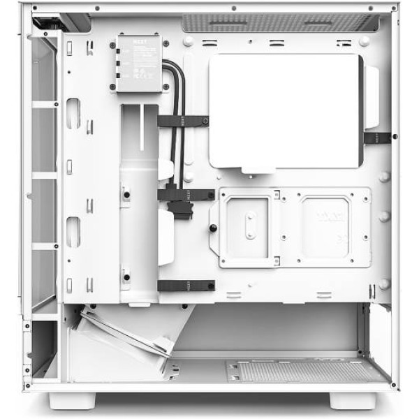 NZXT H5 ELITE ATX Mid Tower Gaming Case 2x Fans 140m RGB - White NZXT H5 ELITE ATX Mid Tower Gaming Case 2x Fans 140m RGB - White