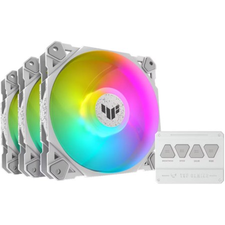 ASUS TUF GAMING TF120 ARGB FAN 3 PACK -WHITE - مراوح اسوس توف ASUS TUF GAMING TF120 ARGB FAN 3 PACK -WHITE - مراوح اسوس توف