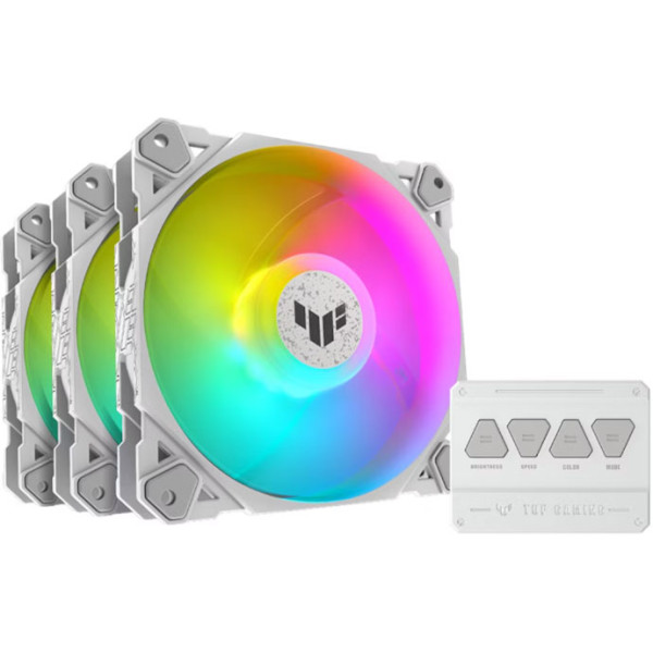 ASUS TUF GAMING TF120 ARGB FAN 3 PACK -WHITE ASUS TUF GAMING TF120 ARGB FAN 3 PACK -WHITE