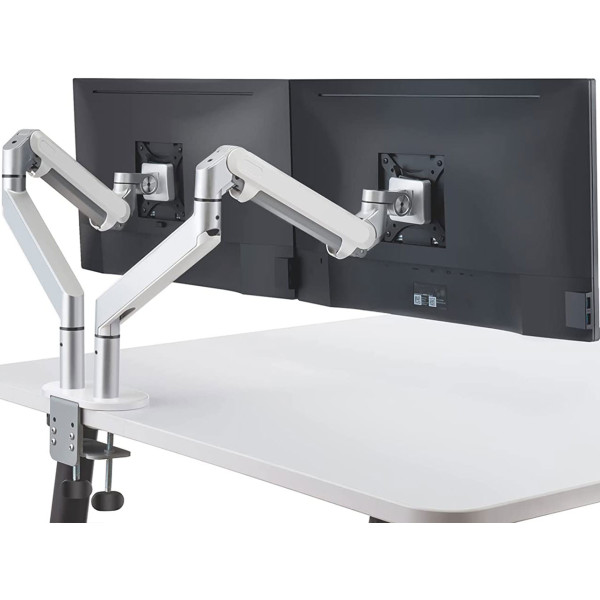 UPERGO OZ-2 Pro DUAL MONITOR ARM (17 - 32) -SILVER - حامل شاشة UPERGO OZ-2 Pro DUAL MONITOR ARM (17 - 32) -SILVER - حامل شاشة