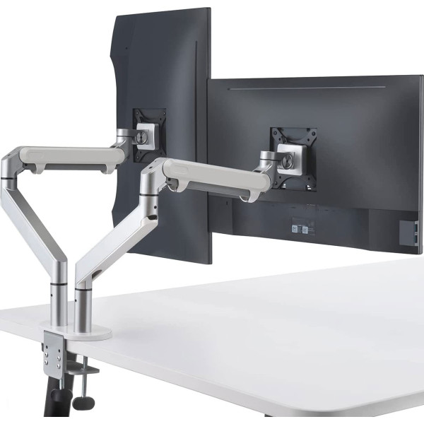 UPERGO OZ-2 Pro DUAL MONITOR ARM (17 - 32) -SILVER - حامل شاشة UPERGO OZ-2 Pro DUAL MONITOR ARM (17 - 32) -SILVER - حامل شاشة