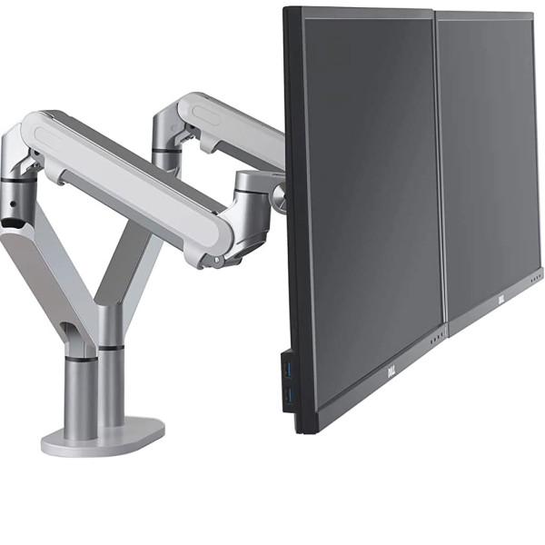 UPERGO OZ-2 Pro DUAL MONITOR ARM (17 - 32) -SILVER - حامل شاشة UPERGO OZ-2 Pro DUAL MONITOR ARM (17 - 32) -SILVER - حامل شاشة