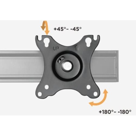 GAMEON GO-2052 DUAL MONITOR ARM STAND AND MONT (17 - 27) - BLACK - ستاند شاشة على الطاولة
