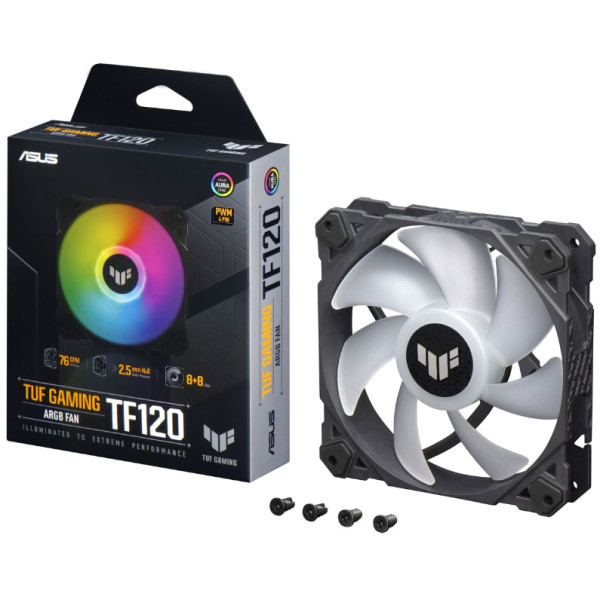 ASUS TUF GAMING TF120 ARGB FAN SINGLE PACK - BLACK ASUS TUF GAMING TF120 ARGB FAN SINGLE PACK - BLACK