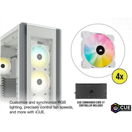 Corsair iCUE 7000X RGB Full Tower - Massive Cooling Space - White