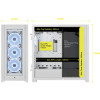 CORSAIR iCUE 5000X RGB FULL TOWER GAMING ATX CASE- WHITE - كيس كومبيوتر كورسير CORSAIR iCUE 5000X RGB FULL TOWER GAMING ATX CASE- WHITE - كيس كومبيوتر كورسير