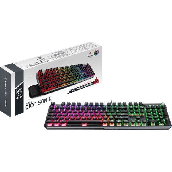 MSI VIGOR GK71 SONIC RGB MECHANICAL GAMING KEYBOARD - كيبورد إم إس أي للالعاب MSI VIGOR GK71 SONIC RGB MECHANICAL GAMING KEYBOARD - كيبورد إم إس أي للالعاب