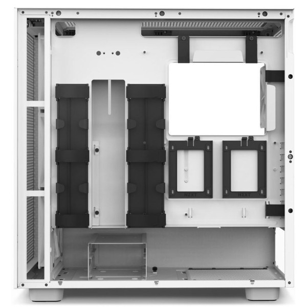 NZXT H7 Flow ATX Mid Tower Gaming Case 3x Fans RGB - White NZXT H7 Flow ATX Mid Tower Gaming Case 3x Fans RGB - White